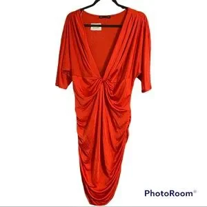 long sleeve formal dress maxi Gia Chic A-Line Pleated Long Sleeves Satin Formal Dresses, Burgundy